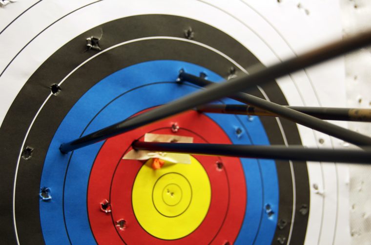 Archery target arrows championship