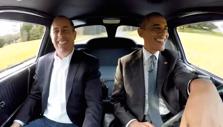 Barack Obama and Jerry Seinfeld in a 1963 Chevy Corvette Stingray on "Comedians in Cars Getting Coffee"