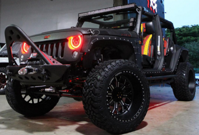 Boxer Floyd Mayweather purchased this custom Jeep Wrangler earlier this yeat