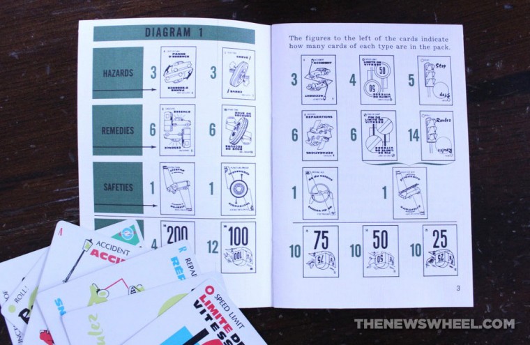 Mille Bornes French Card Game Review instructions