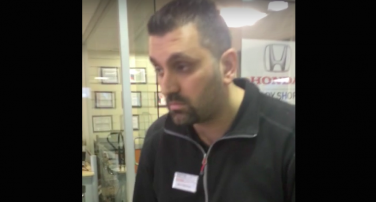 Toronto Honda dealership employee tells customer I cant hear you in video