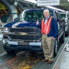 Lee Adams with 7 millionth Fort Wayne Truck Chevy Silverado