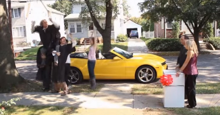 2012 Chevrolet Camaro Happy Graduate super bowl commercial