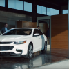 The badgeless 2016 Chevy Malibu featured in "The Car You Never Expect" ad