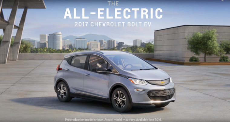 2016 chevy store bolt ev range