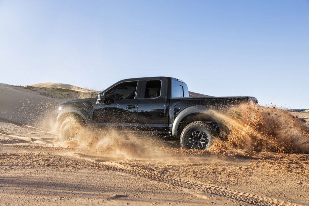 Black F-150 Raptor SuperCrew Dunes