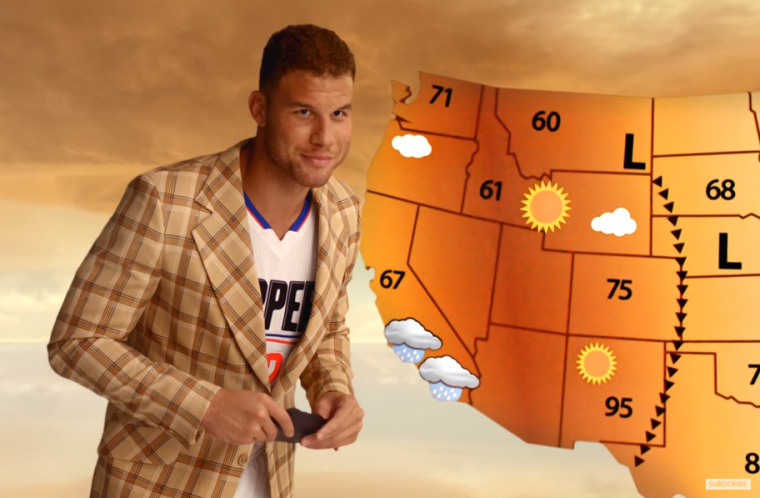 Kia's new commercial for the 2016 Optima, has NBA player Blake Griffin dressed up as a weatherman, explaining the greatness of the fourth-generation Optima.