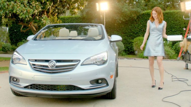 Ellie Kemper, who starred as Erin in The Office, is featured in a new web commercial for the Buick Cascada convertible