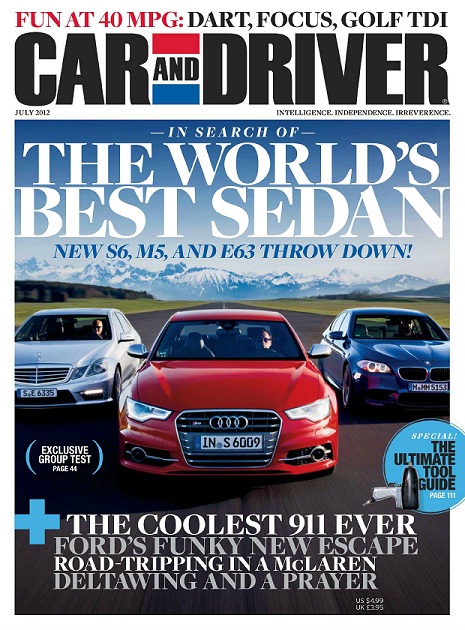 Car and driver magazine cover