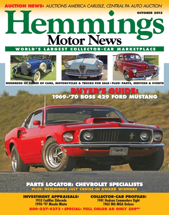 Hemmings motor news magazine cover