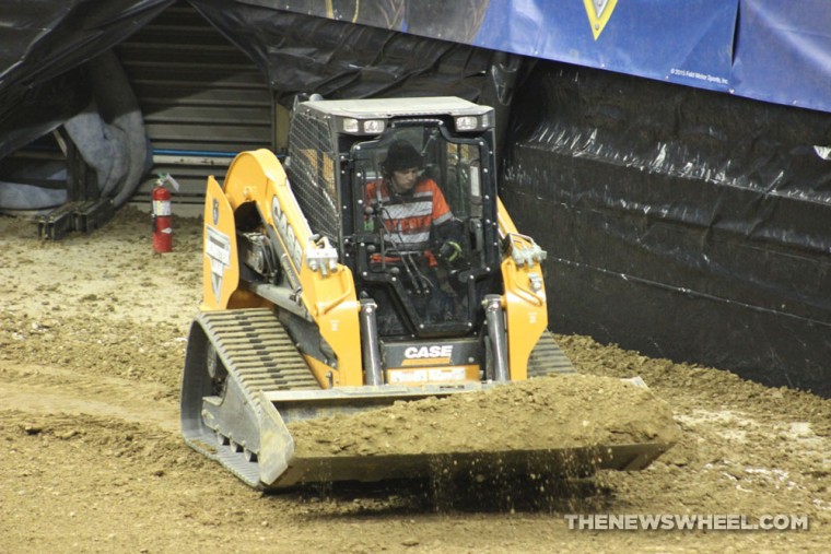 Monster Jam dirt track for trucks Dayton construction