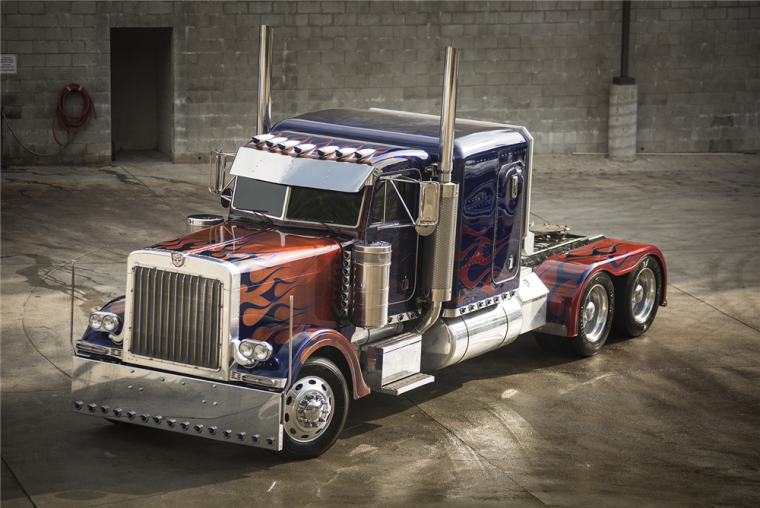 The truck used to play Optimus Prime in the new Transformers movies will be auctioned away this month