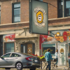 The 2016 Honda Civic Sedan parked in front of Chicago's Dark Matter Coffee in the new "Greatness is Within Reach" video