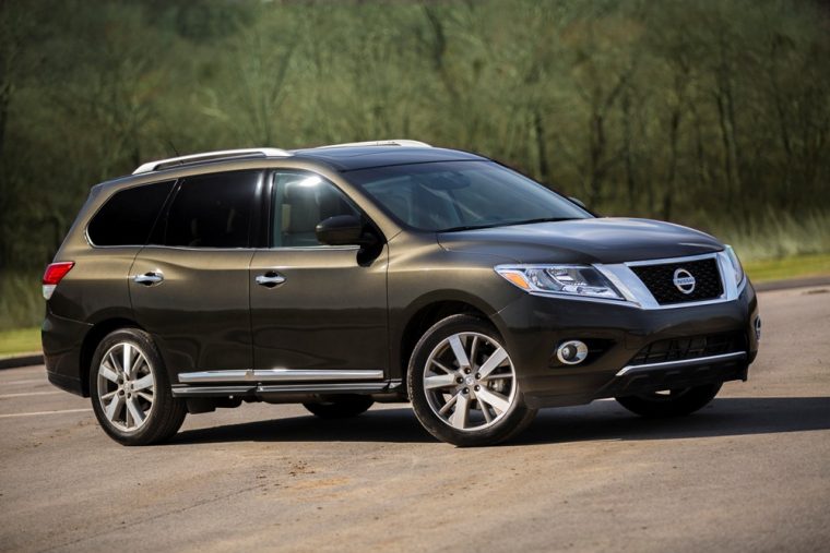 The 2016 Nissan Pathfinder can seat up to seven people and is powered by a 260 horsepower V6 engine