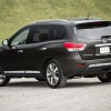 The 2016 Nissan Pathfinder can seat up to seven people and is powered by a 260 horsepower V6 engine