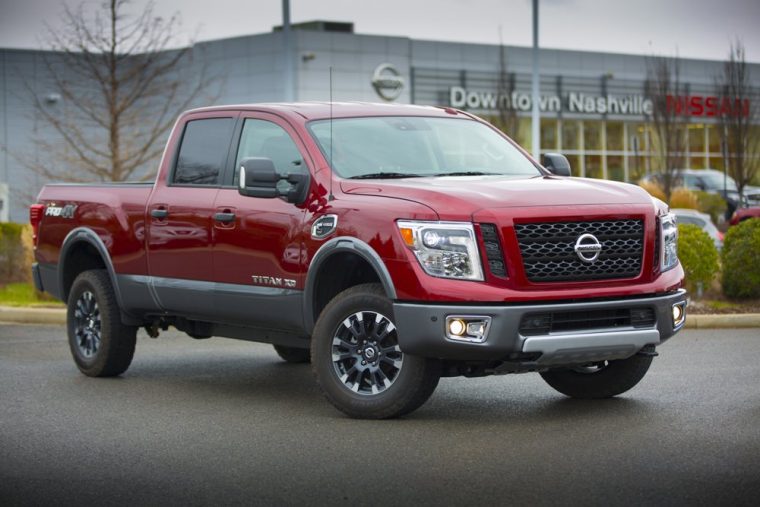 The 2016 Nissan Titan XD is a heavy duty pickup truck with a starting MSRP of $40,290