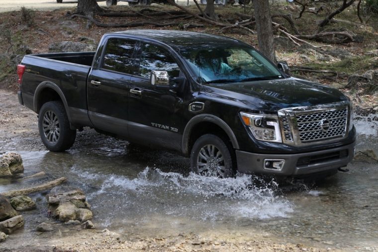 The 2016 Nissan Titan XD is a heavy duty pickup truck with a starting MSRP of $40,290