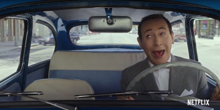 Pee-wee's Big Holiday Netflix Movie  starring Paul Reubens Fiat 600 car