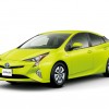 The 2017 Toyota Prius in the fuel-saving Thermo-Tect Lime Green paint color