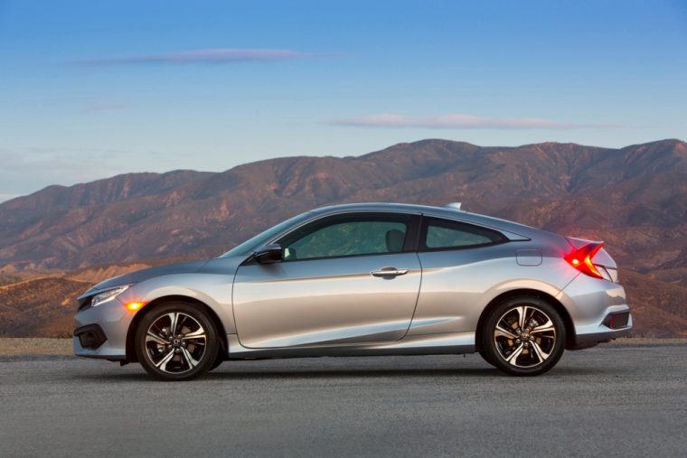 The 2016 Honda Civic Coupe features a sporty exterior design and it’s available with a new turbo engine