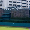 2016 Chevy Camaro SS and Colorado on top of Chevrolet Fountain at Detroit Tigers' Comerica Park