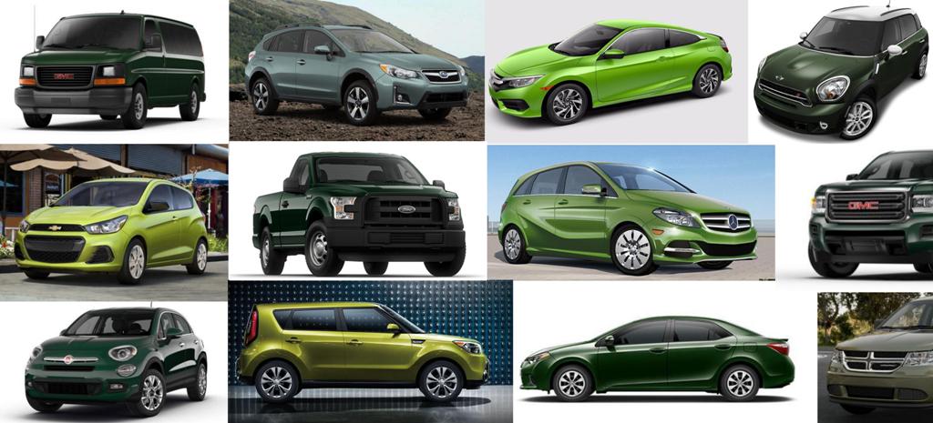 2016 green vehicle models cars trucks SUVs