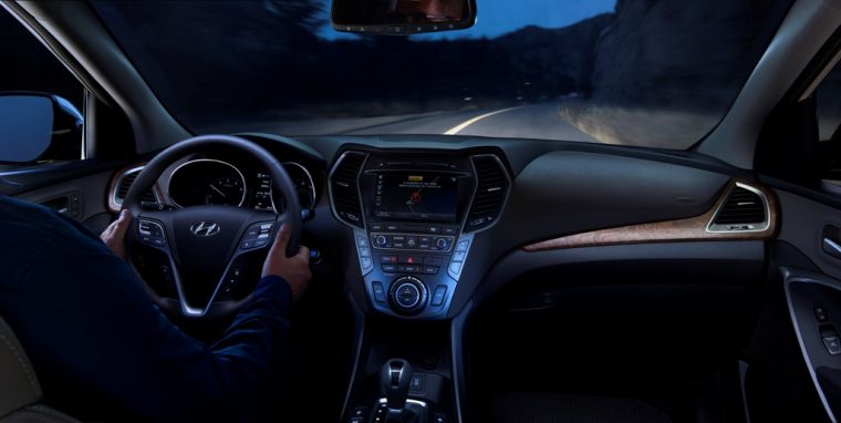 2017 Hyundai Santa Fe Model Overview night driving