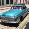 Cuban Classic Car Blue Roof Rack