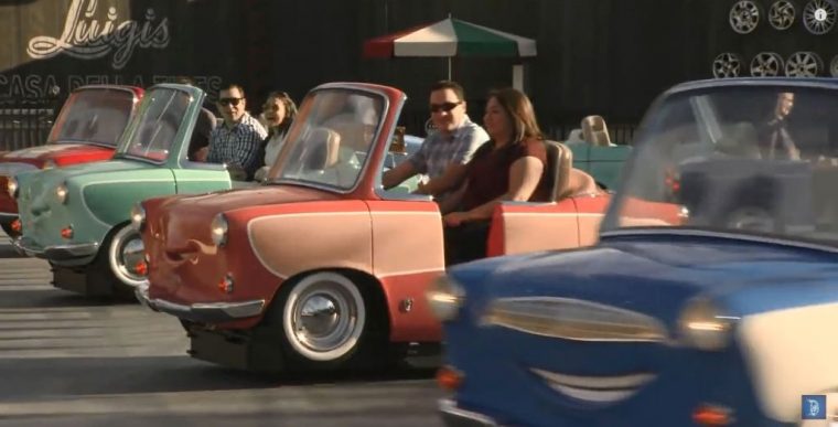 Disney California New Cars Ride Luigi's Rollickin Roadsters