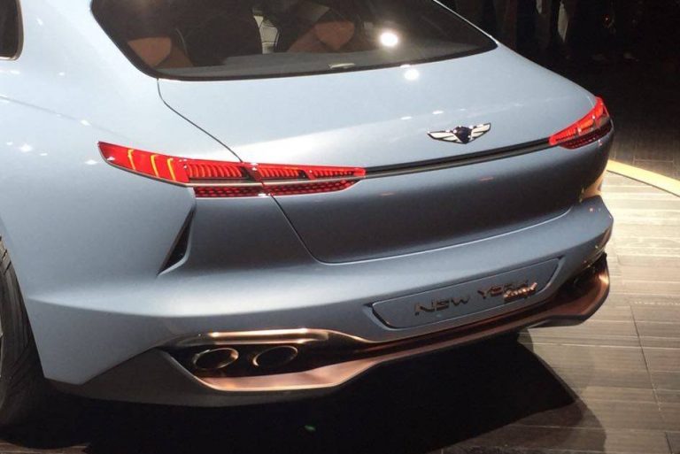 Genesis New York Concept Debut hybrid sports sedan bumper