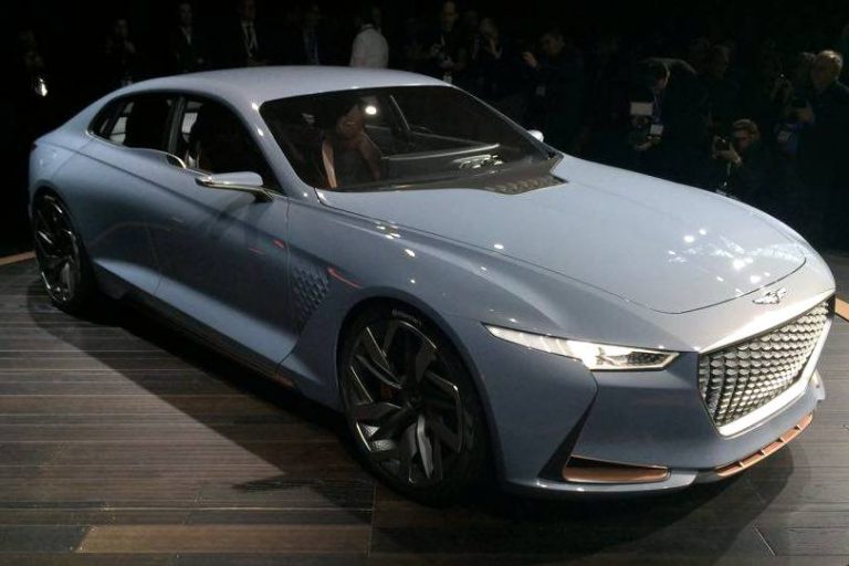 Genesis New York Concept Debut hybrid sports sedan profile