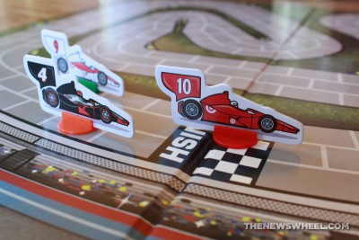 IndyCar Unplugged racing board game review car pawns