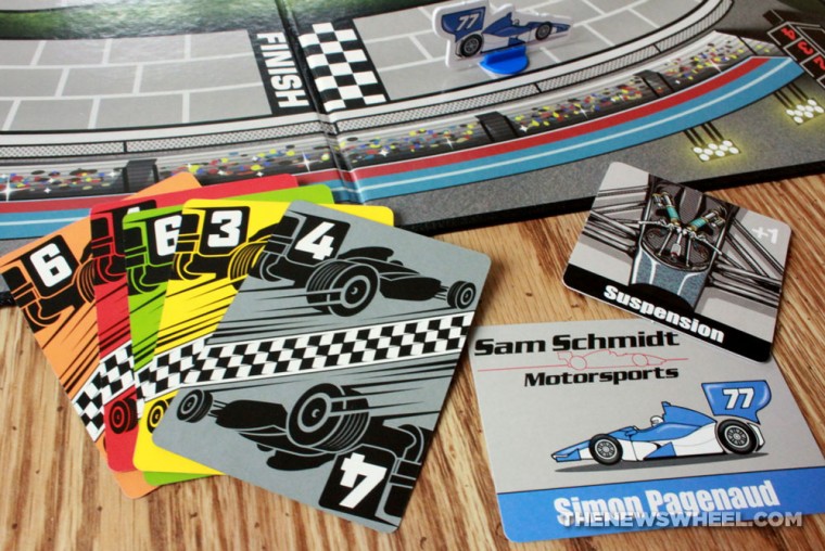 IndyCar Unplugged racing board game review cards