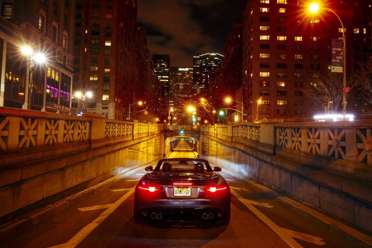 Jaguar F-Type SVR NYIAS Park Avenue Tunnel