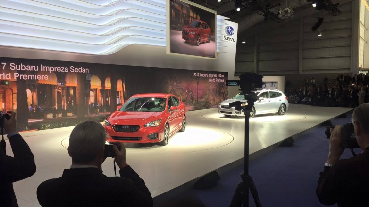 2017 Subaru Impreza Sedan and the 2017 Subaru Impreza 5-Door new york auto show