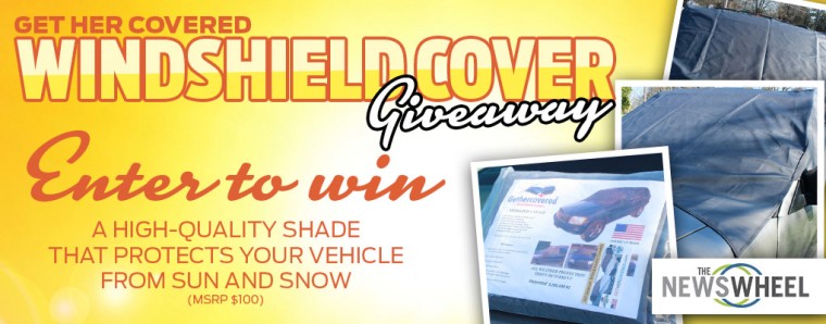The News Wheel Windshield Cover Giveaway banner