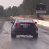 This Cadillac CTS-V coupe covered a quarter mile is less than 10 seconds