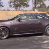 This Cadillac CTS-V coupe covered a quarter mile is less than 10 seconds