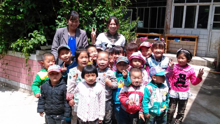 China Development Research Foundation volunteer teachers at Village Kindergarten