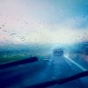 raindrops on a car windshield