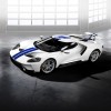 2017 Ford GT Frozen White Lightning Blue Stripes