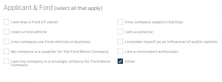 Applicant history with Ford