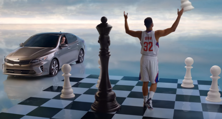 NBA player Blake Griffin stars in yet another commercial for the Kia Optima and this time he’s playing an entertaining game of chest