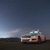 Ford Fusion Hybrid Autonomous Research Vehicle driving at night