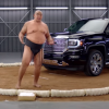 GMC enlisted sumo wrestler Byamba to talk about the powerful new Sierra 1500 truck in its new commercial