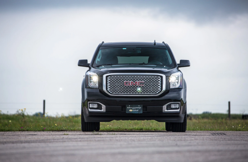 The Hennessey supercharged GMC Yukon Denali boasts up to 650 horsepower and 658 lb-ft or torque