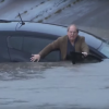 Honda Insight sinks in Houston flood water