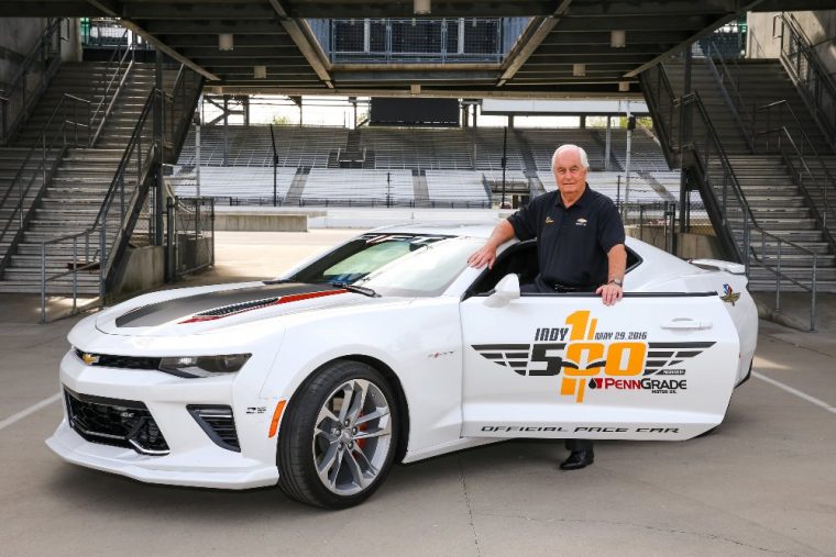 Team owner Roger Penske will drive a special-edition Chevy Camaro pace car at the 100th running of the Indianapolis 500