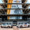 The original 1967 Camaro pace car and the 2017 model that will be driven this weekend by Roger Penske at the Indy 500