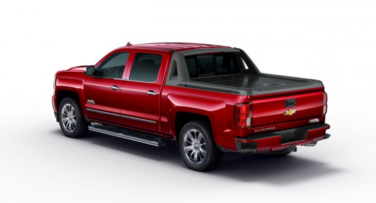 Rear view of Chevy Silverado High Desert special edition, available on LT, LTZ, and High Country trim levels